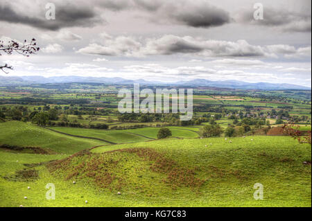 Ansicht des Eden Valley aus der A686 Stockfoto