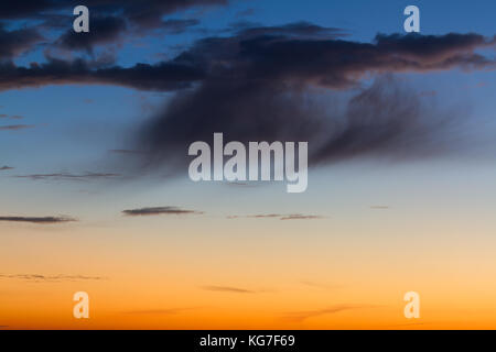 Abendstimmung Sonnenuntergang im Harz Stockfoto