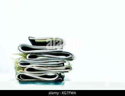 Stapel gefalteter geschäftliche, rechtliche oder Versicherungsunterlagen Stockfoto