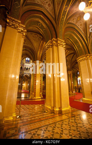 Budapest - 17. September 2017: Das ungarische Parlament Gebäude, das auch als Parlament von Budapest in der Stadt, ist der Sitz Stockfoto