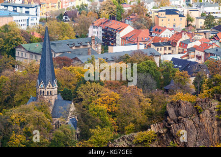 Bodetal im Herbst Harz Stockfoto