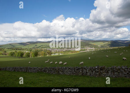 Peebles, in den schottischen Borders, sitzt im Tweed Valley 20 Meilen südlich von Edinburgh Stockfoto