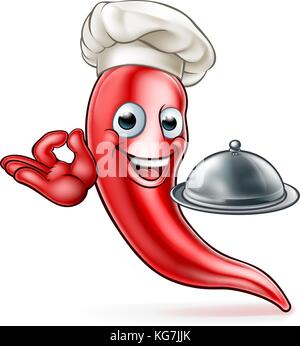 Cartoon Pepper Chef Stock Vektor