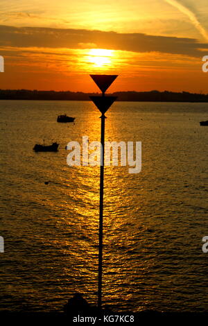 Pegelstationen St Aubin Jersey Stockfoto