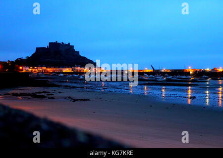 Gorey Castle Dämmerung Stockfoto