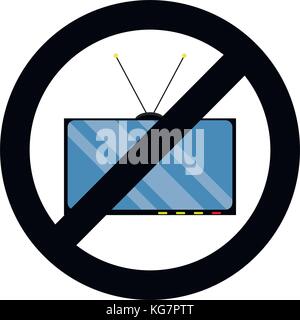 Nicht tv-Symbol. kein Fernsehen Symbol und ohne Propaganda. Vector Illustration Stock Vektor