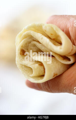 Kartoffelpüree Fladenbrot - Norwegisch lefse Stockfoto