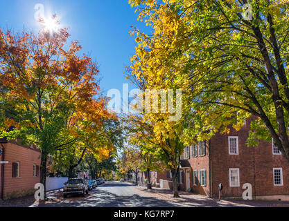 Main Street in Old Salem, Winston-Salem, North Carolina, USA Stockfoto