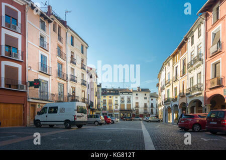 Der Marktplatz in der alten Stadt von Xativa (jativa), Valencia, Spanien Stockfoto