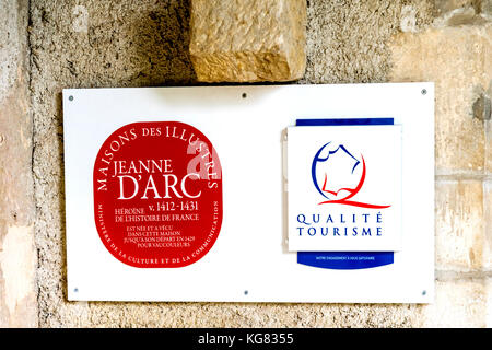 Domremy La Pucelle (Frankreich): Geburtsort von Joan d'Arc; Geburtsort von Johanna von Orleans Stockfoto