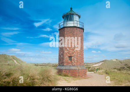 Ein Leuchtturm auf der Insel Sylt, Deutschland Stockfoto