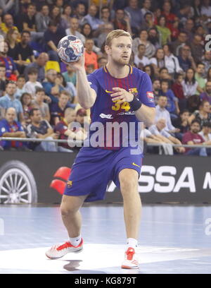 Aron Palmarsson, 4. Oktober 2017, Palau Blaugrana, Barcelona, Spanien; EHF Herren Champions League Gruppenphase, Handball. FC Barcelona Lassa / CRO HC Prvo Plinarski Drustvo Stockfoto