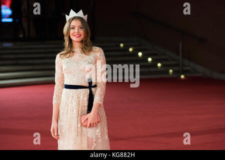 Rom, Italien. 5. November 2017. Rom, Italien. 04 Nov, 2017. Miss Italia 2017, Alice Rachele Arlanch, Teilnahme an den roten Teppich im 12 Rom Film Fest Quelle: Silvia Gerbino/Alamy Live News Credit: Silvia Gerbino/Alamy leben Nachrichten Stockfoto