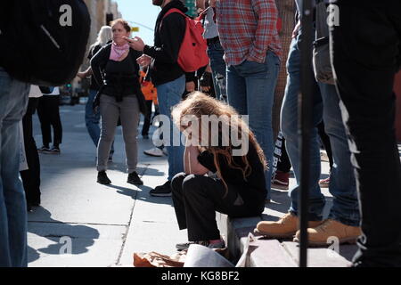 Anti- und pro-trump Demonstranten stellen weg in Downtown L.A. rally Credit: eduardo Salazar/alamy leben Nachrichten Stockfoto