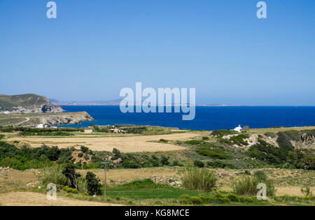 Küste Landschaft an der Nordseite der Insel Naxos, Kykladen, Ägäis, Griechenland Stockfoto