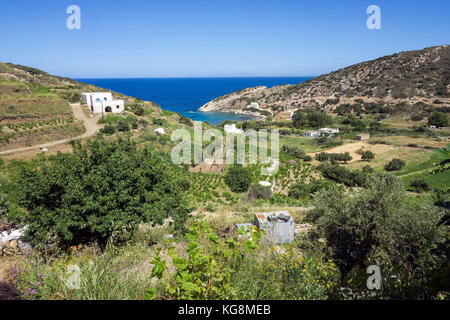 Küste Landschaft an der Nordseite der Insel Naxos, Kykladen, Ägäis, Griechenland Stockfoto