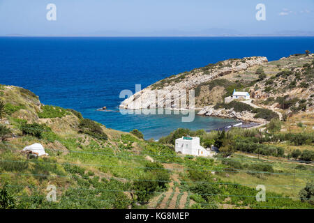 Küste Landschaft an der Nordseite der Insel Naxos, Kykladen, Ägäis, Griechenland Stockfoto