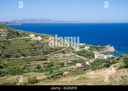 Küste Landschaft an der Nordseite der Insel Naxos, Kykladen, Ägäis, Griechenland Stockfoto