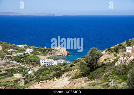 Küste Landschaft an der Nordseite der Insel Naxos, Kykladen, Ägäis, Griechenland Stockfoto