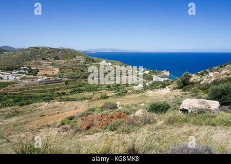 Küste Landschaft an der Nordseite der Insel Naxos, Kykladen, Ägäis, Griechenland Stockfoto