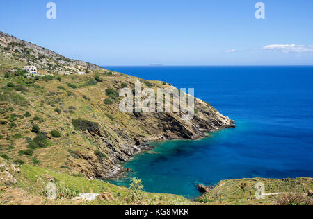 Küste Landschaft an der Nordseite der Insel Naxos, Kykladen, Ägäis, Griechenland Stockfoto