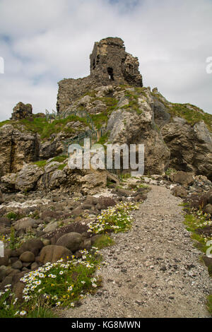 Alte Burg auf Antrim Coast Ruine Stockfoto