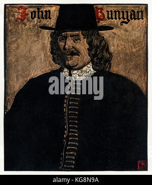 John Bunyan (1872-1919), Autor von "Der Pilger Fortschritt aus dieser Welt, zu dem, was noch kommen wird", Illustration von Byam Shaw (1872-1919). Weitere Informationen finden Sie unten. Stockfoto