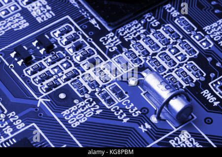 System, Motherboard, Computer und Elektronik Hintergrund Stockfoto