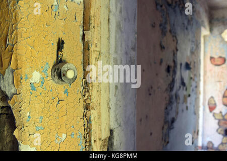 Die Stadt, wo die Menschen der sowjetischen Spion antennensockel vor dem Zusammenbruch der UDSSR lebten. Stockfoto