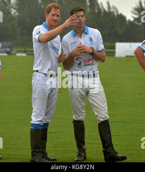 Wellington, FL - 04. MAI: Prinz Harry wurde während der Preisverleihung im Sentebale Royal Salute Polo Cup am 4. Mai 2016 in Wellington, Florida, gesehen. Übertragungsref: FLXX Credit; Hoo-me.com Stockfoto