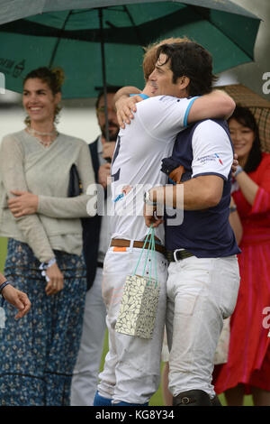 Wellington, FL - 04. MAI: Prinz Harry wurde während der Preisverleihung im Sentebale Royal Salute Polo Cup am 4. Mai 2016 in Wellington, Florida, gesehen. Übertragungsref: FLXX Credit; Hoo-me.com Stockfoto