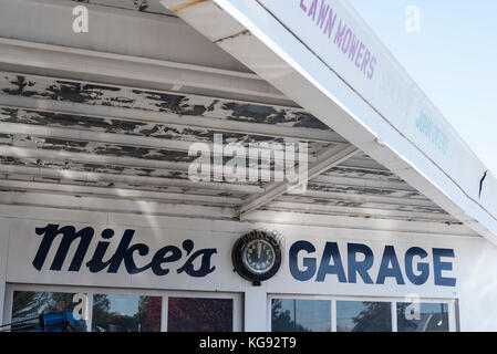 Mike's Garage Werkstatt in Joseph, Oregon. Stockfoto