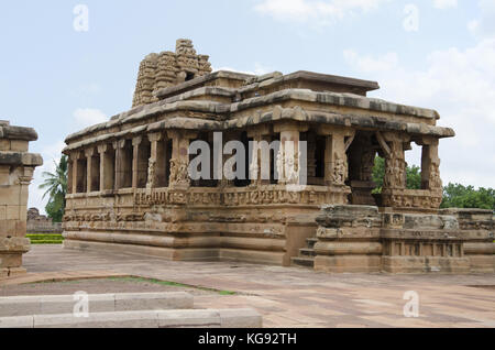 Pattadakal Tempel Komplex, Unesco Weltkulturerbe mit 6. und 7. Jahrhundert Hindus (shaivism) und Jain Tempel, Karnataka, Indien. Am 19. Stockfoto