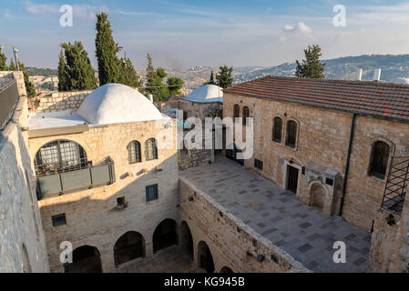 Innenhof in der Altstadt von Jerusalem, Israel. Stockfoto