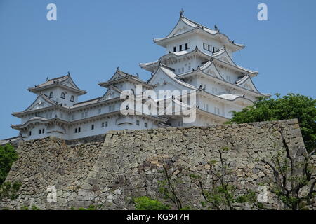 Schloss Himeji in Japan ist eines der besten Beispiele der japanischen schloss Architektur. Stockfoto