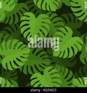 Monstera nahtlose Muster. Tropische Blätter Hintergrund. Palm Textur. Vektor Ornament für Textilwaren Stock Vektor
