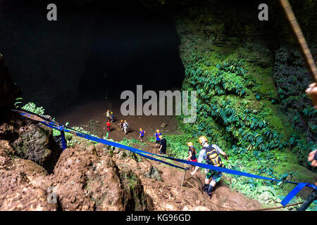 Goa jomblang Höhlen Stockfoto