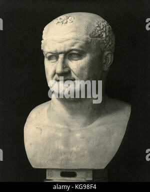 Marmor Kopf Statue des Vespasianus, Römischer Kaiser Stockfoto