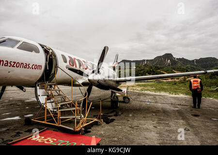 Die kleine Fläche von La Paz nach rurrenabaque Stockfoto