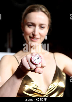 Deirdre Mullins bei der Ankunft für die British Academy Scottish Awards im Radisson Blu Hotel in Glasgow. Stockfoto