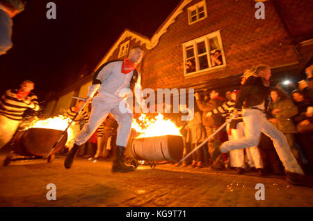 Lewes bonfre Feiern, 4. November 2017 Stockfoto