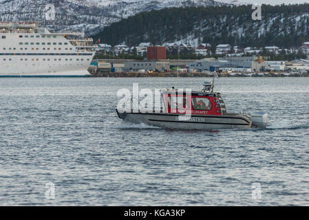 Redningsselskapet, RS (+) båten ist, rescue Firma Norwegen Stockfoto