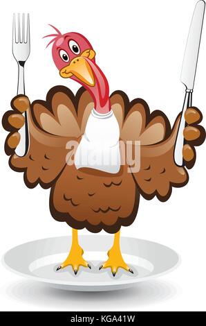 Vektor Türkei clipart für thanksgiving Tag Stock Vektor