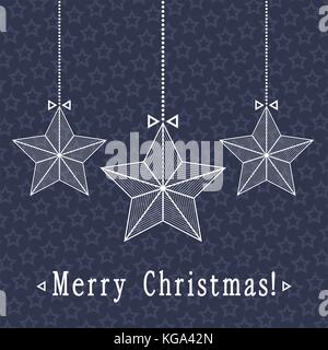 Vektor Christmas Card Design mit Sternen Stock Vektor