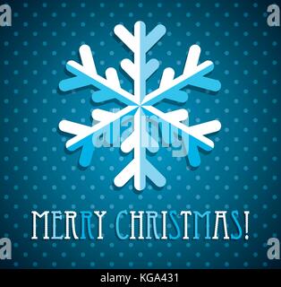 Vektor weihnachten Grußkarten mit Origami snowflake Stock Vektor