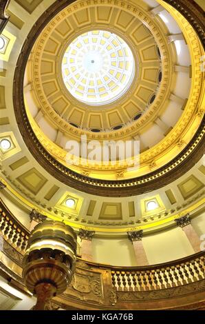 Der Colorado State Capital Gold Kuppel Stockfoto