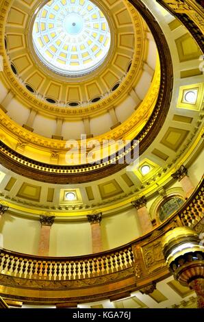 Der Colorado State Capital Gold Kuppel Stockfoto