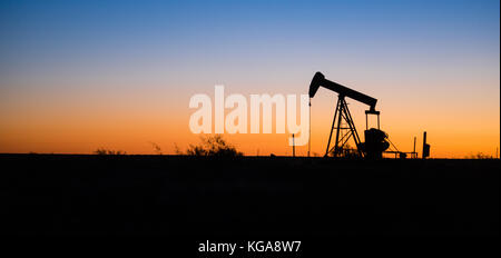 Ein Gerät für die Erkundung von Erdölvorkommen in Texas verwendet Stockfoto