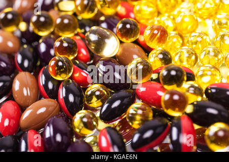 Streuung der Kapseln und Tabletten