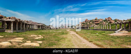 Alte Ruinen von Hampi, Indien Stockfoto